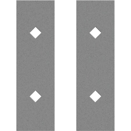 Ekena Millwork Premium Barn Door Hollow Core Plates (set of 2), Flint Gray GB6001HCPFG